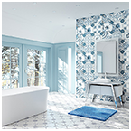 Design koupelna vintage modrá